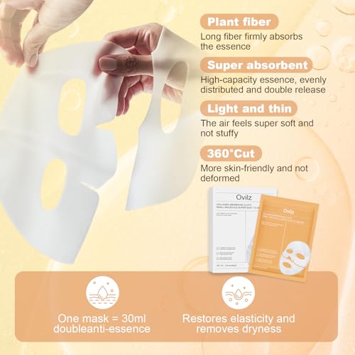 5 Packs Collagen Face mask,Daily Soothing Mask,Skincare Hydrating face Masks,Gentle Care Mask,Deep Hydration,Brighten skin tone,Suitable for different skin types