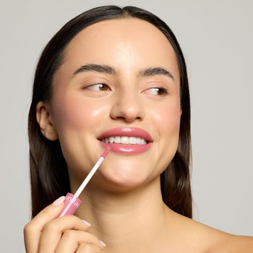 p?rlisse Dew Moisturizing Lip Gloss - Hydrating & Non-Sticky Long Lasting Lip Gloss - Enriched with Bakuchiol, Mango Seed Butter & Avocado Oil to Soften & Smooth - Mauve Berry (0.25 oz)