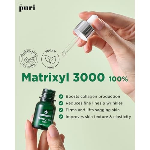 Matrixyl 3000 Peptide Serum [3-Pack Best Value](10ml x 3) ? Helps Smooth Fine Lines, Face,Neck Hands D?collet?, DIY Booster Pure Peptide Complex Anti-Aging, Collagen Boosting Wrinkle Treatment