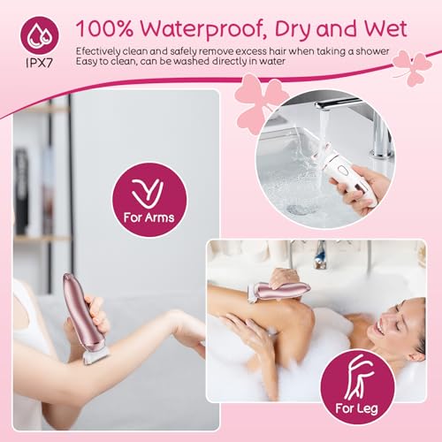 Women's Electric Shaver Rose Gold - Rechargeable Wet & Dry Hair Remover