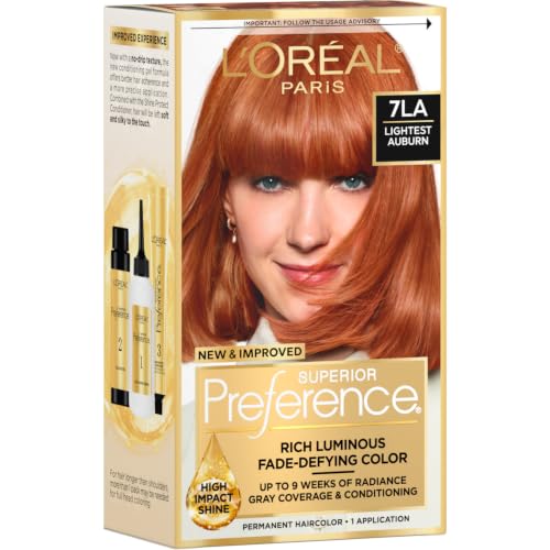 L'Oreal Paris Superior Preference Lightest Auburn Permanent Hair Dye Kit 7LA