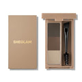 SHEGLAM Puff Brow Palette Eyebrow Powder Waterproof Long Lasting Eyebrow Filler Contour-Brown
