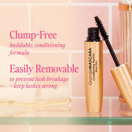 GrandeMASCARA Buildable Lengthening Volumizing Mascara - Clump-Free, Long-Lasting Black