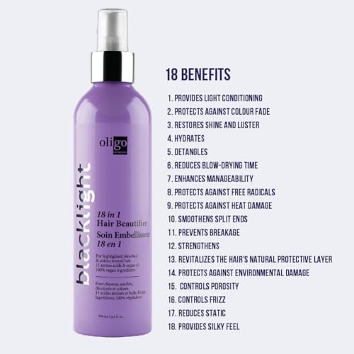 Oligo Professionnel Blacklight 18-in-1 Hair Beautifier Spray 8.5oz