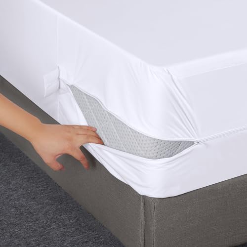 Utopia Bedding Zippered Mattress Encasement Twin - 100% Waterproof and Bed Bug Proof Mattress Protector - Absorbent, Six-Sided Mattress Cover