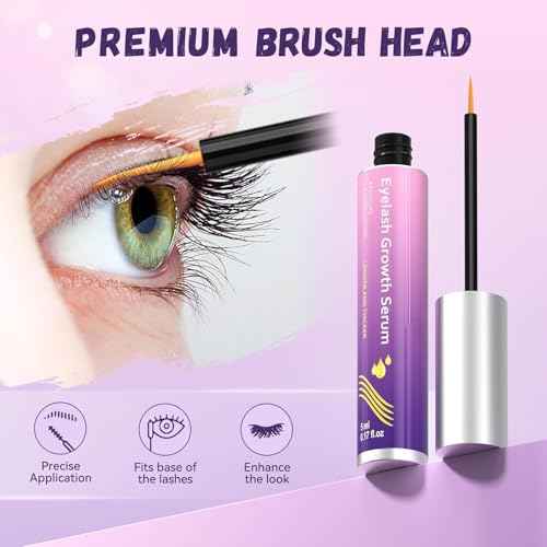 Lash Serum: Eyelash Growth Serum Gentle Natural Vegan Enhancing Treatment Nourishing Conditioning Formula for Longer Thicker Fuller Natural Lashes -5ml
