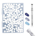 White 150 Pcs Soft Nail Sponges & Grabbing Pen Nail Art Tools