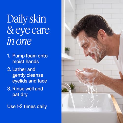 EYEECO Gentle Tea Tree Eyelid & Facial Cleanser 1.7 Fl Oz - Hydrating & Soothing Face Wash for Sensitive Skin
