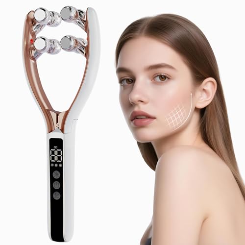 V-Shape Facial Massager with Red Light & Lymphatic Drainage