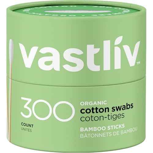 Organic Bamboo Cotton Swabs ? 300 Count | Eco-Friendly Sticks | Biodegradable, Plastic-Free, Multi-Purpose Buds for Makeup, Baby Care, Cleaning & Crafts