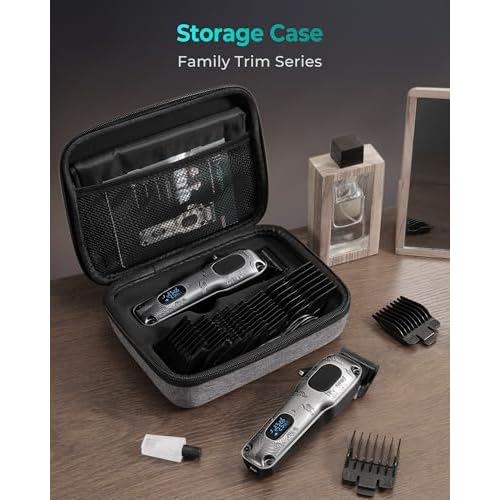 Hair Clippers for Men Professional, Cordless & Corded Barber Clippers for Hair Cutting with Package Case, Electric Grooming Kit for Home & Barber Use, LED Battery Display, Birthday Gift for Men