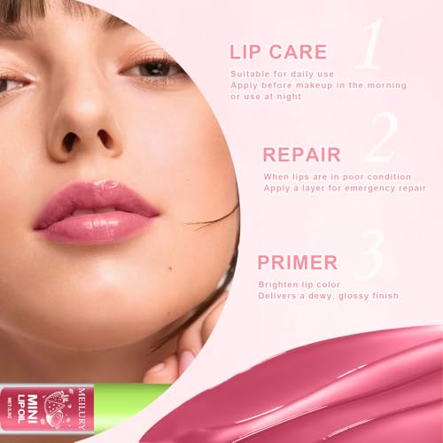 6-Color Lip Gloss Oil Set - Hydrating & Nourishing