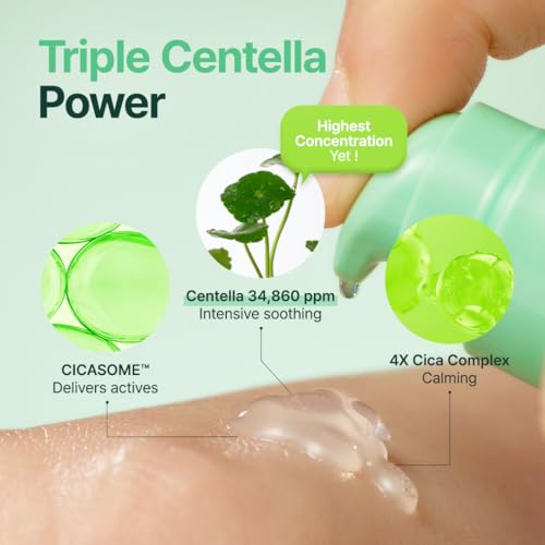 PURITO Centella Unscented Serum for Sensitive Skin ? Lightweight Calming & Skin Barrier Repair, 34,860 ppm Soothing Serum, Vegan & Cruelty-Free, Korean Skincare, 2 fl.oz / 60ml