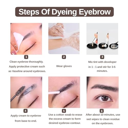 Eyebrow & Eyelash Tinting Kit - 2-in-1 Dark Black Color