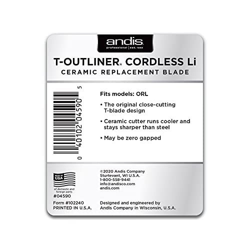 Andis T-Outliner Cordless Li Ceramic Replacement Blade #04590