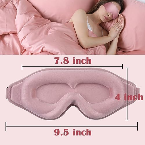 Gusonse Eyelash Extension Sleep Mask for Women - Light Blocking & Comfortable Contoured Eye Shade for Travel & Relaxation