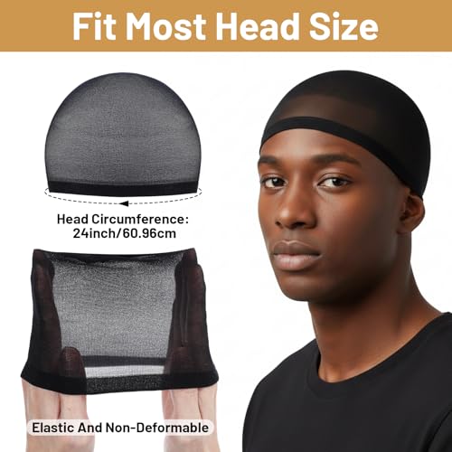 Wave Cap 10-Pack Stretchy Nylon Wig Cap for Men & Women