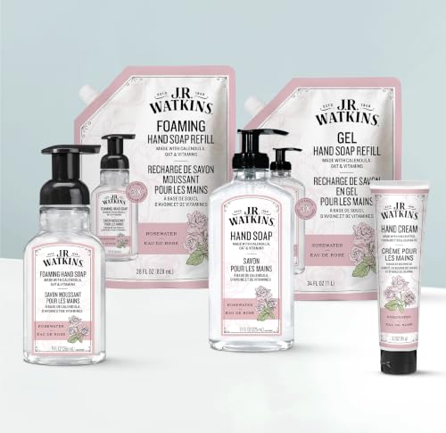 J.R. Watkins Rosewater Gel Hand Soap, 3 Pack 11 Fl Oz