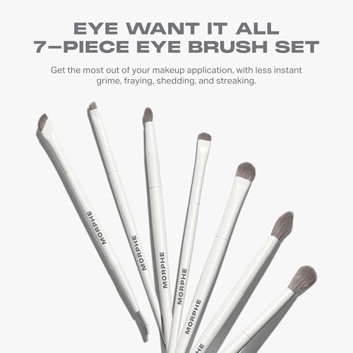 Morphe Eye Want It All 7-Piece Makeup Brush Set for Eyeshadow & Brows