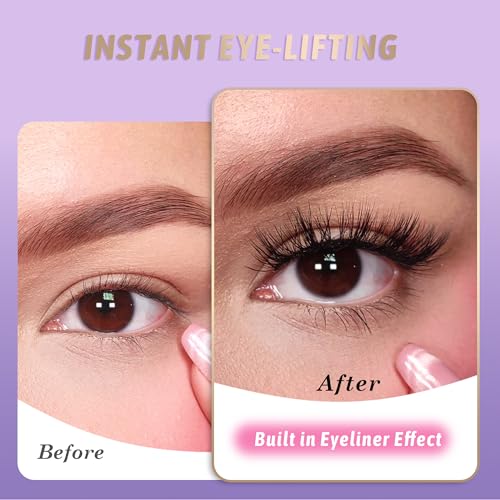 False Eyelashes Kit 7 Pairs with Lash Glue & Reusable Faux Mink