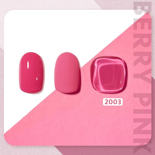 GAOY Berry Pink Gel Nail Polish 16ml Soak Off UV Nail Polish for DIY Manicure