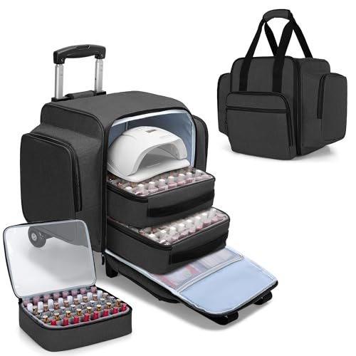 BAFASO Rolling Nail Polish Organizer - Holds 144 Bottles