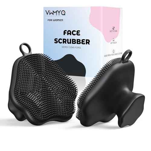 VWMYQ Silicone Face Scrubber - Exfoliating Face Scrubber for Women and Man, Gentle Facial Cleansing Brush Blackhead Acne Pore Pad Cradle Cap, Manual Soft Face Wash Brush for Deep Skin Care