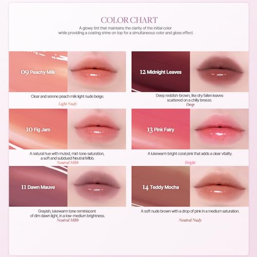 Heart Percent One Way Glowy Tint Lip Stain #14 Teddy Mocha