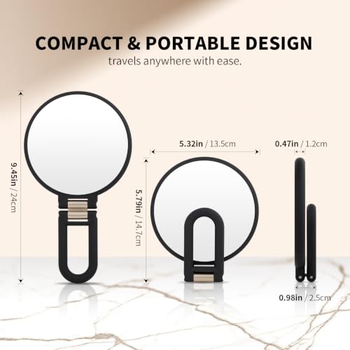 DUcare 10X Magnifying Hand Mirror Double-Sided Makeup Mirror