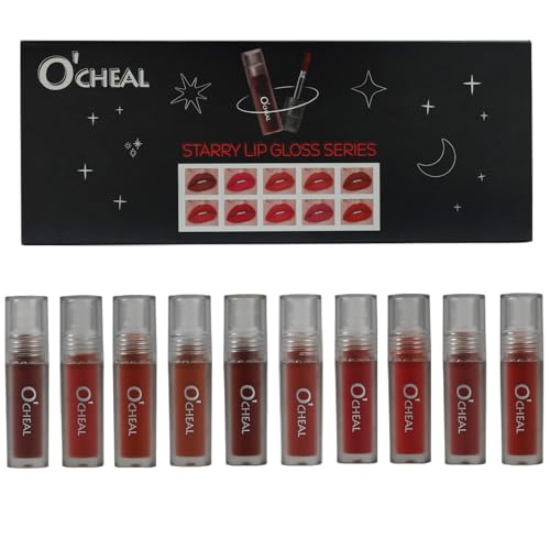 O'CHEAL 10Pc Matte Liquid Lipstick Set - Waterproof