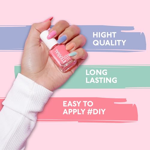Eternal Pastel Nail Polish Set for Women - Long Lasting & Quick Dry, 13.5mL x 5 Colors