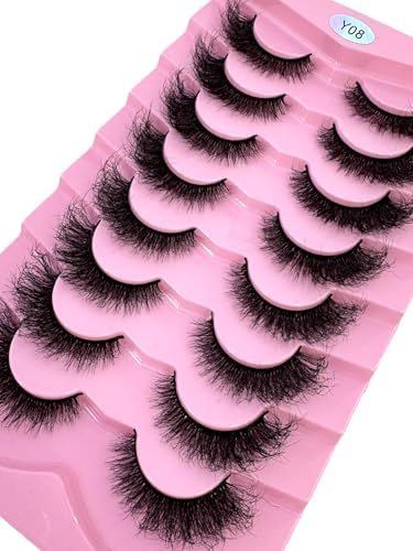 8 Pairs 3D Mink False Eyelashes - Natural Look Extensions