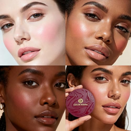 Color Nymph Blush Makeup - 3 Colors Ultra-Smoothy Cream Blush for Cheeks, Multi-Use Cream Blushes Balm & Lip Tint, Hydrating, Lightweight & Blendable Color, Face Makeup, Vegan & Cruelty-Free £¨#03£©