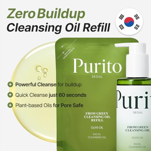 PURITO Green Cleansing Oil Refill - Fragrance-Free Makeup Remover