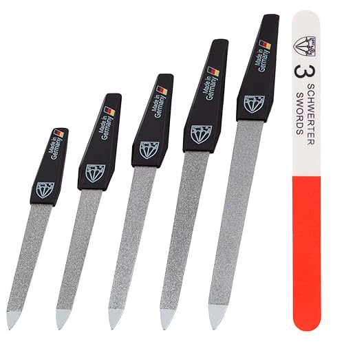Sapphire Metal Nail File Set with 3-Way Buffer - 6 pcs.