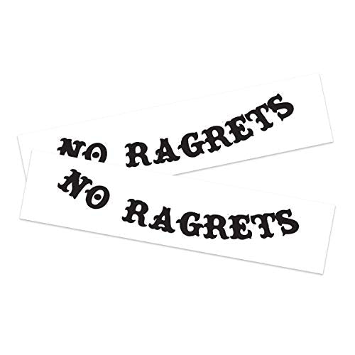 No Ragrets Temporary Tattoos Pack of 2