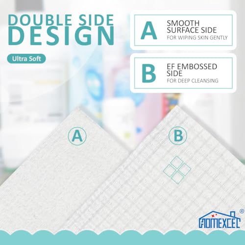 HOMEXCEL Disposable Face Towels, Ultra Soft & Absorbent 50 Count