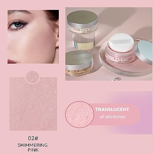 Pink Shimmer Setting Powder | Oil Control Loose Face Powder