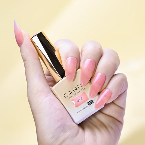 CANNI Nude Pink Gel Nail Polish, 1Pcs Translucent Jelly Polish Color