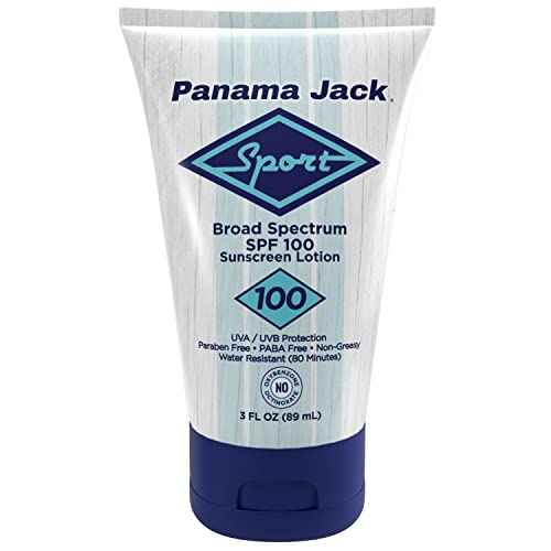 Panama Jack Sport Sunscreen Lotion - SPF 100, Broad Spectrum UVA/UVB Protection, Non-Greasy, PABA, Paraben, Gluten & Cruelty Free, 3 FL OZ (Pack of 12)