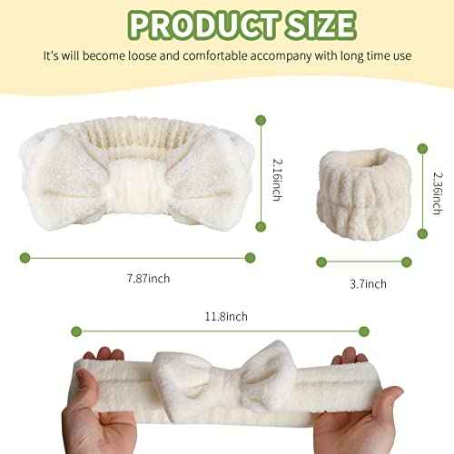 WSYUB Face Wash Headband and Wristband Set for Skincare