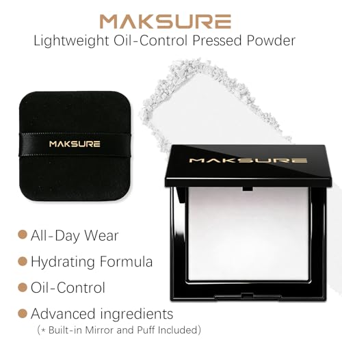 Maksure 24HR Oil Control Pressed Powder - Waterproof Matte