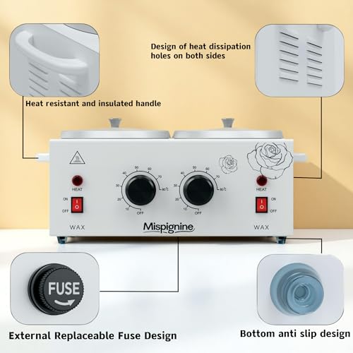 Double Wax Warmer Professional for Hair Removal, Large Wax Pot Electric Waxing Heater for Spa and Salon Equipment.