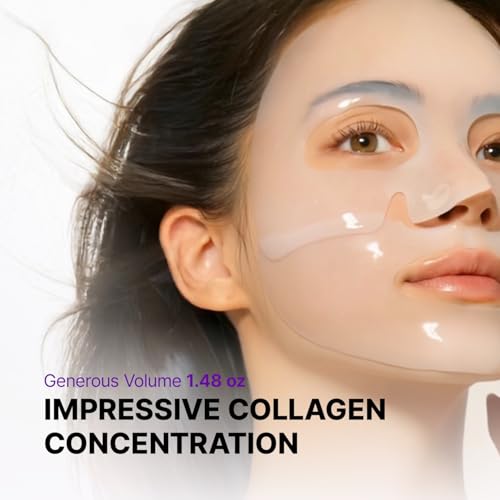Super Glow Deep Collagen Hydrogel Mask 1.48 oz ¡¿ 8 Sheets, 5,000,000ppb Hydrolyzed Collagen, Elasticity, Wrinkle Care & Radiance, Overnight K-Beauty Mask (8 Count (Pack of 1)) Sold by Pharmeus