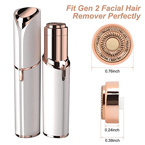 acial Hair Remover Replacement Heads Generation 2, Double Halo Replacement Heads for Finishing Touch Facial Hair Removal for Women, 18K Gold-Plated Replacement Heads for Facial Hair Remover (6 PCS)