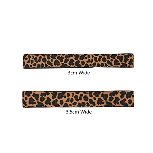 YTBYT 3 Pcs Elastic Bands for Wigs Lace Melting Bands Adjustable Leopard Print Wig Headbands for Lace Front Edges Laying (Width 1.4 Inch/3.5cm)