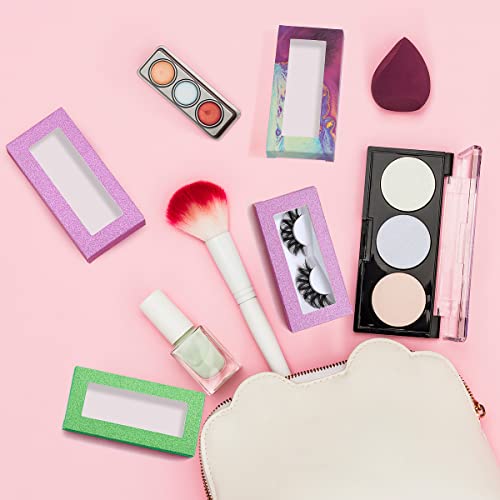 20 Pieces Eyelash Boxes with Clear Window & 20 Mascara Wands