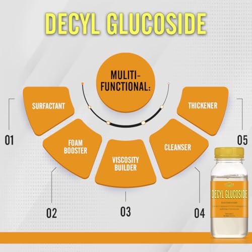 DECYL GLUCOSIDE - Gel - for Homemade Cosmetics, Skin Care, Shower Gels, Foaming, Body Soap, Shampoos, Face Cleansers - 4.23 oz