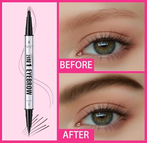 Waterproof Eyebrow Pen with Microblading Tip - Natural Brown