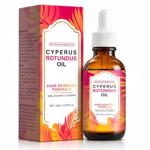 Cyperus Rotundus Hair Removal Oil for Reducing Regrowth & Smoothing Skin - 2 Fl Oz